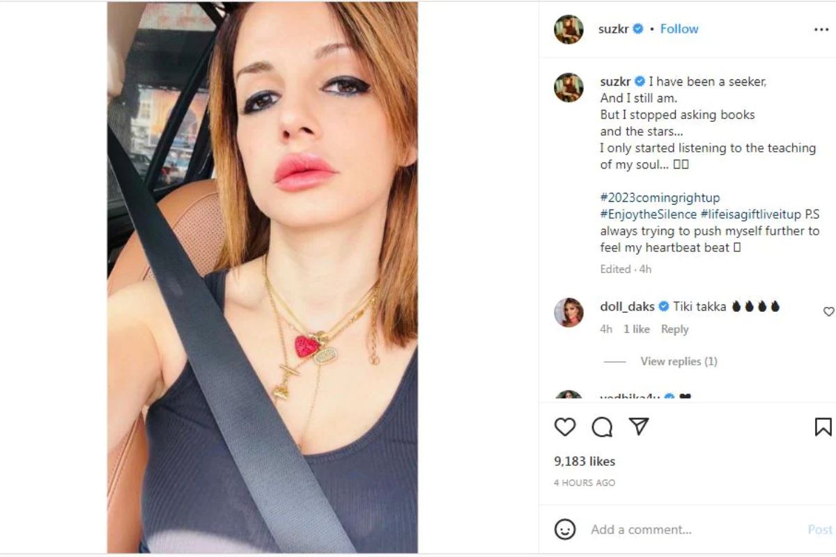 bollywood hrithik roshan ex wife sussanne khan shares rumi quotes and says always trying to push myself to feel heartbeat